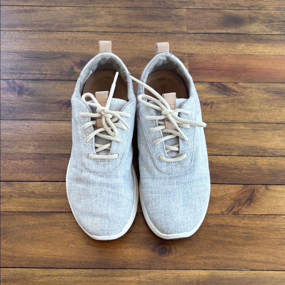 Toms Gray Cabrillo Canvas Lace-Up Sneakers